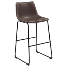 Load image into Gallery viewer, Michelle Armless Bar Stools Two-tone Brown and Black (Set of 2)
