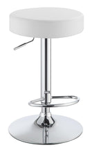 Load image into Gallery viewer, Ramses Adjustable Backless Bar Stool Chrome and White