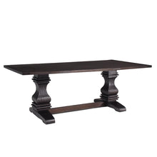 Load image into Gallery viewer, Parkins Double Pedestals Dining Table Rustic Espresso