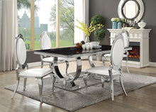 Load image into Gallery viewer, Antoine Rectangular Glass Top Dining Set Chrome