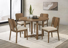 Load image into Gallery viewer, Crestmore 5-piece 46-inch Round Wood Dining Table Set Walnut