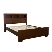 Load image into Gallery viewer, Jessica California King, E.king, & Queen Bed with Storage Headboard Cappuccino