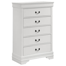 Load image into Gallery viewer, Louis Philippe 5-drawer Bedroom Chest White