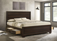 Load image into Gallery viewer, Kauffman California King, Eastren king, & Queen Storage Bed Dark Cocoa
