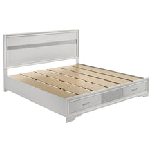 Load image into Gallery viewer, Miranda California King. E.King, & Queen 2-drawer Storage Bed Black & White