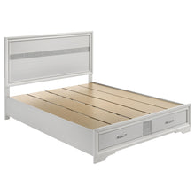 Load image into Gallery viewer, Miranda California King. E.King, & Queen 2-drawer Storage Bed Black & White