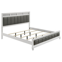 Load image into Gallery viewer, Barzini California King, E.King, & Queen Upholstered Panel Bed White