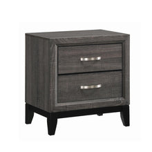 Load image into Gallery viewer, Watson 2-drawer Nightstand Grey Oak and Black