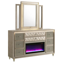 Load image into Gallery viewer, Lorient LED Dresser with LED Mirror and Flame Visualizer
