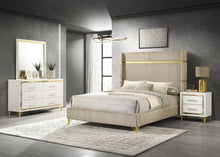 Load image into Gallery viewer, Lucia 4 & 5 Piece Bedroom Set King & Queen Beige & Grey