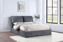 Load image into Gallery viewer, Laurel Upholstered Platform Bed with Pillow Headboard Charcoal Grey