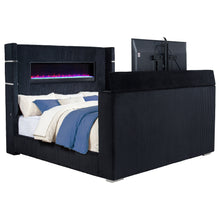 Load image into Gallery viewer, Tisdall Wingback TV Bed with Flame Visualizer