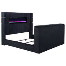 Load image into Gallery viewer, Tisdall Wingback TV Bed with Flame Visualizer