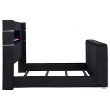 Load image into Gallery viewer, Tisdall Wingback TV Bed with Flame Visualizer