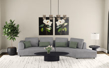 Load image into Gallery viewer, Toscano 134-inch Upholstered Sectional Sofa Grey