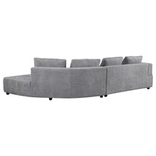 Load image into Gallery viewer, Toscano 134-inch Upholstered Sectional Sofa Grey