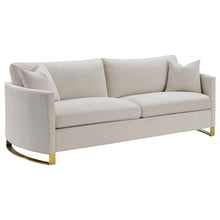 Load image into Gallery viewer, Corliss Upholstered Arched Arms Sofa Beige