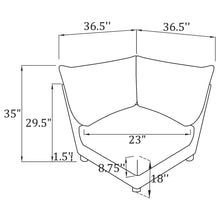 Load image into Gallery viewer, Sasha Upholstered Corner Chair Barely Black