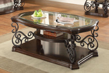 Load image into Gallery viewer, Laney Coffee Table Deep Merlot and Clear