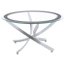 Load image into Gallery viewer, Brooke Glass Top Coffee Table Chrome and Black