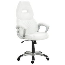 Load image into Gallery viewer, Bruce Adjustable Height Office Chair White and Silver