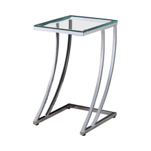 Load image into Gallery viewer, Cayden Rectangular Top Accent Table Chrome and Clear
