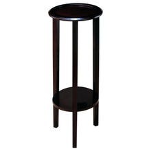 Load image into Gallery viewer, Kirk Round Accent Table with Bottom Shelf Espresso