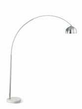 Load image into Gallery viewer, Krester Arched Floor Lamp Brushed Steel and Chrome