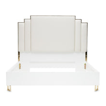 Load image into Gallery viewer, AICO Furniture Palm Gate King Upholstered Platform Bed in Cloud White