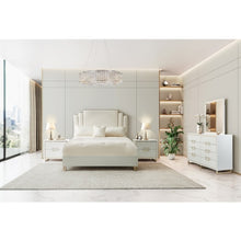 Load image into Gallery viewer, AICO Furniture Palm Gate King Platform Bed in Cloud White