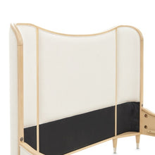 Load image into Gallery viewer, AICO Furniture Camellia Field King Upholstered Panel Bed in Caramel