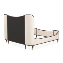 Load image into Gallery viewer, AICO Furniture Camellia Field Queen Upholstered Panel Bed in Warm Pecan