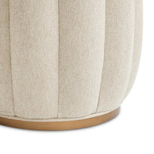 Load image into Gallery viewer, AICO Furniture Camellia Field Round Bench in Warm Pecan