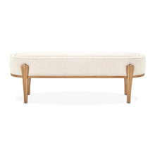 Load image into Gallery viewer, AICO Furniture Camellia Field Bench in Warm Pecan