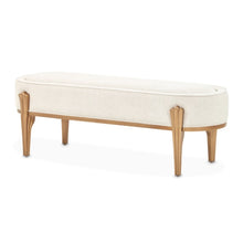 Load image into Gallery viewer, AICO Furniture Camellia Field Bench in Warm Pecan image
