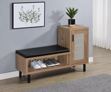 Load image into Gallery viewer, Teller 1-door Entryway Shoe Storage Cabinet Natural Oak