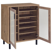 Load image into Gallery viewer, Teller 2-door Shoe Storage Cabinet Natural Oak