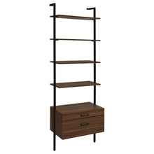 Load image into Gallery viewer, Owens 96-inch 4-shelf Storage Wall Bookshelf Walnut