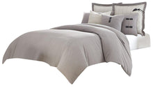 Load image into Gallery viewer, Fusion 7-pc Queen Duvet Set in Gray