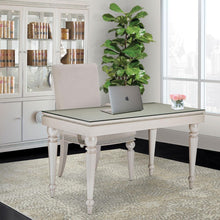 Load image into Gallery viewer, Glimmering Heights 2pc Writing Desk w/Glass Top in Ivory