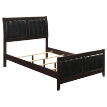 Load image into Gallery viewer, Carlton California King, E.King, & Queen Upholstered Bed Cappuccino and Black image