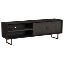 Load image into Gallery viewer, Marsden 2-door Wood 70" TV Stand Charcoal Black