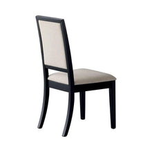 Load image into Gallery viewer, Louise Upholstered Dining Side Chairs Black and Cream (Set of 2)