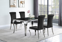Load image into Gallery viewer, Betty Upholstered Side Chairs Black and Chrome (Set of 4)