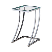 Load image into Gallery viewer, Cayden Rectangular Top Accent Table Chrome and Clear