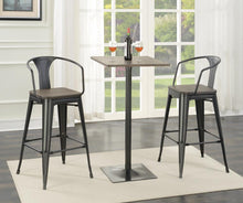 Load image into Gallery viewer, Cavalier Square Bar Table Dark Elm and Matte Black