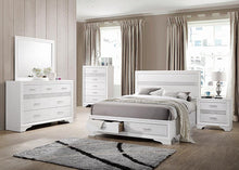 Load image into Gallery viewer, Miranda California King. E.King, & Queen 2-drawer Storage Bed Black & White
