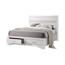 Load image into Gallery viewer, Miranda California King. E.King, & Queen 2-drawer Storage Bed Black & White