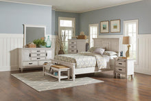 Load image into Gallery viewer, Franco Eastern King & Queen Panel Bed Antique White & Oak