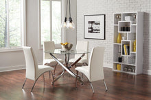 Load image into Gallery viewer, Beckham Round Dining Table Chrome and Clear